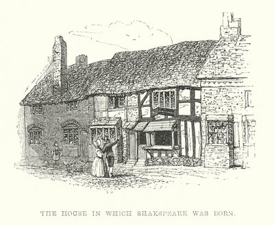 La casa natal de Shakspeare (grabado) de Samuel Williams