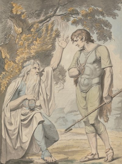 Un bardo y un pastor de Samuel Woodforde