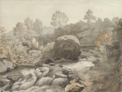 Un arroyo rocoso, Italia, ca. 1786-1791 de Samuel Woodforde