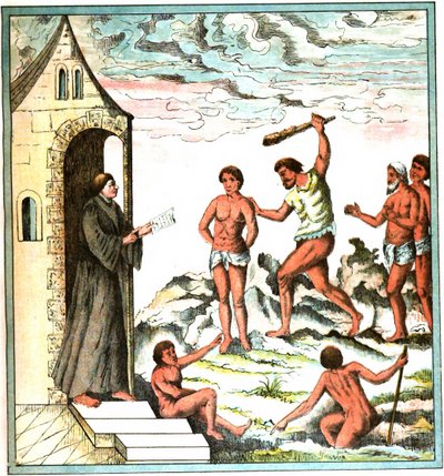 Champlain Indias Occidentales placa LXI - Narrativa de los indios de Samuel de Champlain
