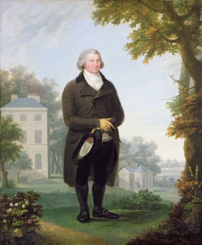 Caballero en los terrenos de su casa, c.1800-10 de Samuel de Wilde
