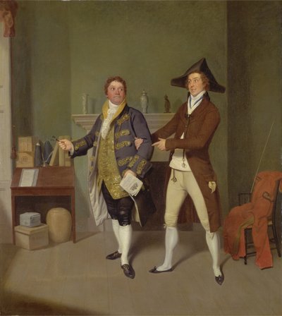 John Quick y John Fawcett en The Way to Get Married de Thomas Moreton, 1796 de Samuel de Wilde
