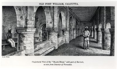Viejo Fuerte William, Calcuta, con una Vista Conjetural del 