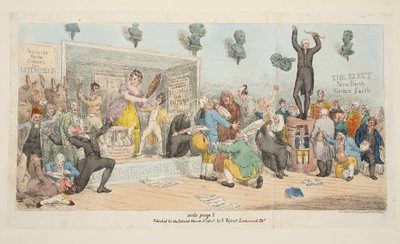 Placa de El satirista, pub. 1 de marzo, 1808 de Samuel de Wilde