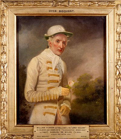 William Farren como Lord Ogleby en 