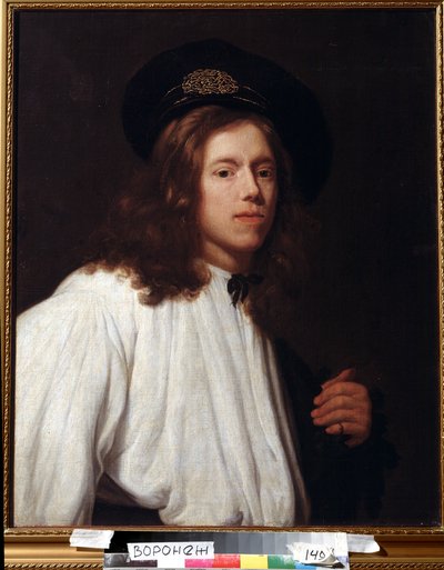 ""Autorretrato" (Autorretrato) Peinture de Samuel Dirksz van Hoogstraten (1627-1678) 17eme siecle Musée des Beaux Arts Ivan Kramskoy (ou Kramskoi) a Voronej (Voronezh), Russie. de Samuel van Hoogstraten