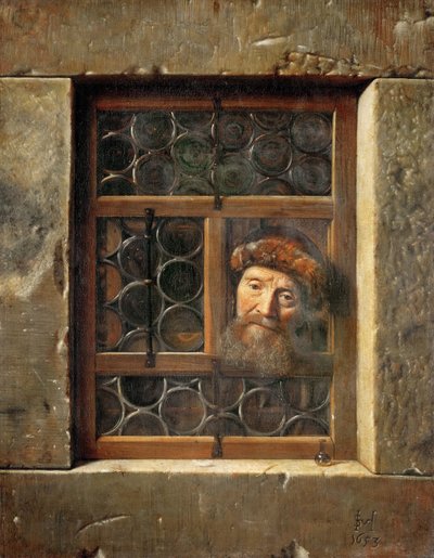 Viejo en la ventana de Samuel van Hoogstraten