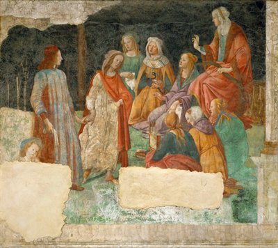 Un joven siendo presentado a las Siete Artes Liberales de Sandro Botticelli