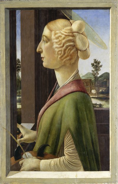 Retrato de una joven con atributos de Santa Catalina de Sandro Botticelli