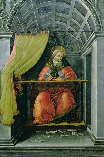 San Agustín en su celda de Sandro Botticelli