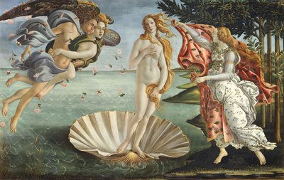 El nacimiento de Venus, c.1485 (temple sobre lienzo) de Sandro (1444/5 1510) Botticelli