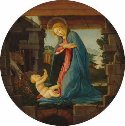 La Virgen adorando al Niño de Sandro Botticelli