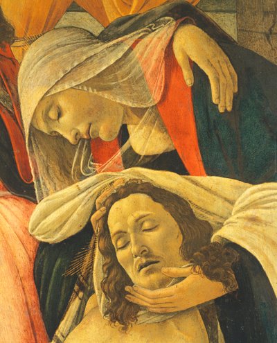 Lamentación sobre Cristo muerto (detalle) de Sandro Botticelli