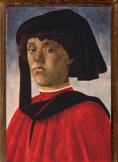 Retrato de joven con boina de Sandro Botticelli