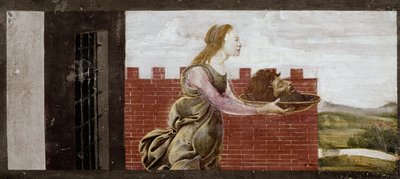 Salomé sosteniendo la cabeza de San Juan Bautista (detalle) de Sandro Botticelli