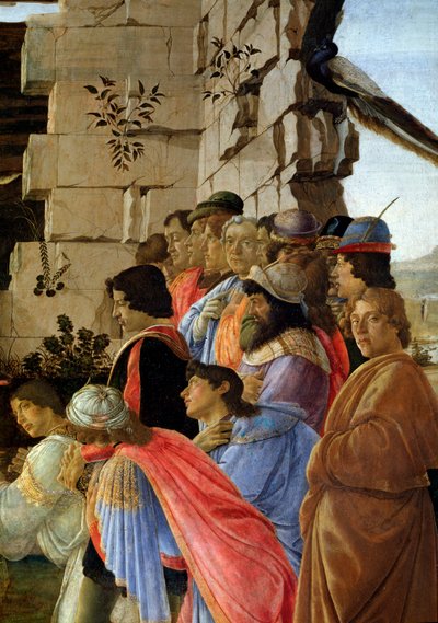 La Adoración de los Magos (detalle) de Sandro Botticelli
