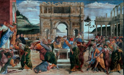 El castigo de los hijos de Coré o el castigo de los rebeldes, Capilla Sixtina de Sandro (1444/5 1510) Botticelli