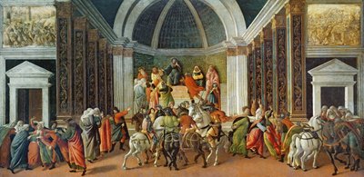 La historia de Virginia, c.1500 (temple sobre tabla) de Sandro Botticelli