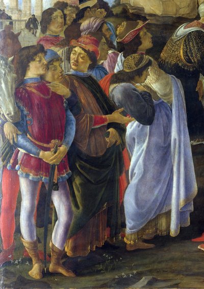 Detalle de la Adoración de los Reyes Magos de Sandro Botticelli