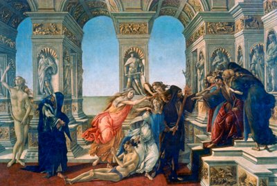 Calumnia de Apeles, 1497-1498 de Sandro Botticelli