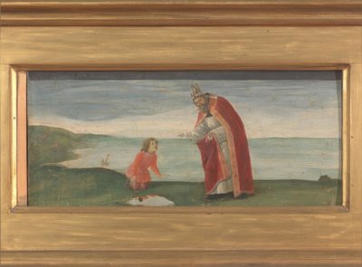 San Agustín y el niño en la playa de Sandro Botticelli