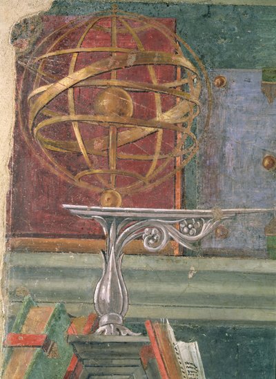 Detalle de San Agustín en su estudio mostrando una esfera armilar de Sandro Botticelli