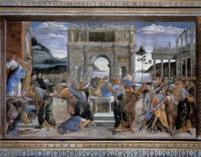 El castigo de la rebelión de Coré de Sandro Botticelli