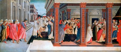 Cuatro Escenas de la Vida Temprana de San Zenobio, c1500 de Sandro Botticelli