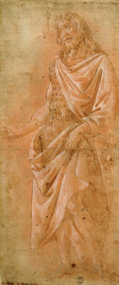 San Juan Bautista con banda de inscripción de Sandro Botticelli