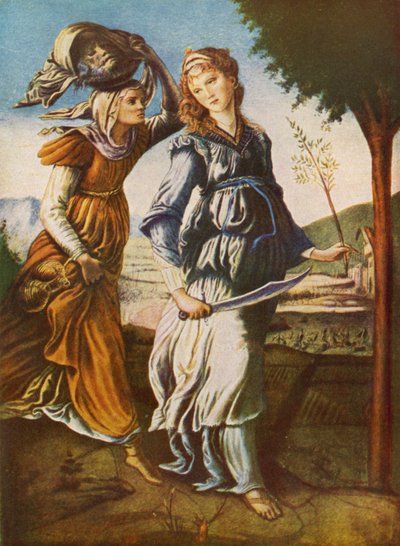 Judith y su sirvienta con la cabeza de Holofernes de Sandro Botticelli