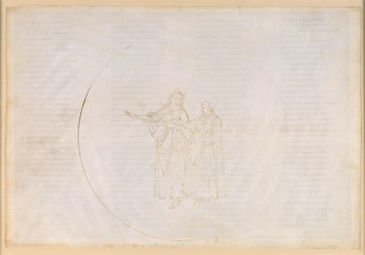 La Divina Comedia, Paraíso XI. Cuarta esfera planetaria (cielo solar): Tomás de Aquino elogia ante Dante la labor de Francisco de Asís y lamenta la secularización de su propia orden, la dominicana. de Sandro Botticelli