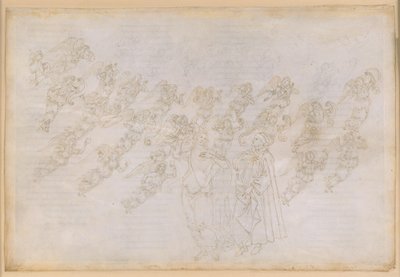 La Divina Comedia, Paraíso XXIX. Novena esfera (Cielo de Cristal o Primum Mobile): Beatriz instruye a Dante sobre la creación y la naturaleza de los ángeles de Sandro Botticelli