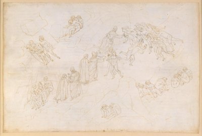 La Divina Comedia, Purgatorio V. Antepurgatorio, zona intermedia: los moribundos que fallecieron a consecuencia de un acto violento de Sandro Botticelli