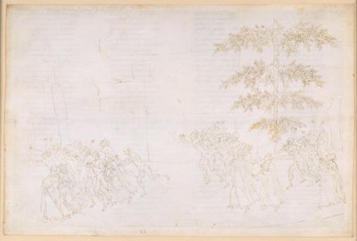La Divina Comedia, Purgatorio XXIII. Sexto círculo del Purgatorio: la penitencia de los glotones; encuentro con Forese Donati de Sandro Botticelli