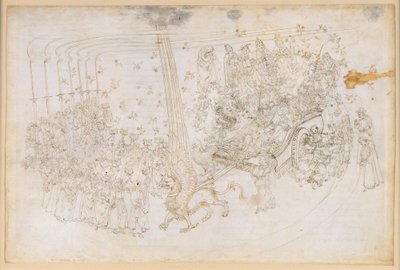 La Divina Comedia, Purgatorio XXX. El Paraíso Terrenal: Beatriz en el carro triunfal de Sandro Botticelli