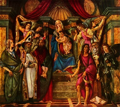 Madonna entronizada con seis santos, 1483 de Sandro Botticelli