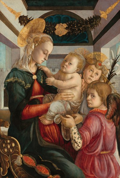 Madonna y Niño con Ángeles de Sandro Botticelli