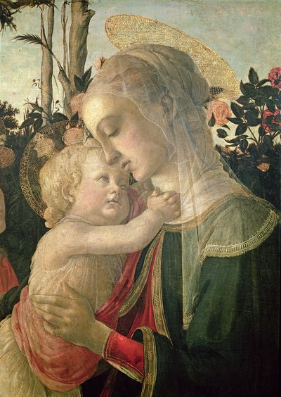 Madonna y Niño con San Juan Bautista (detalle) de Sandro Botticelli