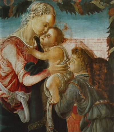Virgen con el Niño y un ángel de Sandro Botticelli