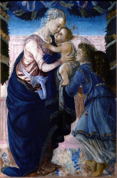 La Virgen y el Niño con un ángel de Sandro Botticelli