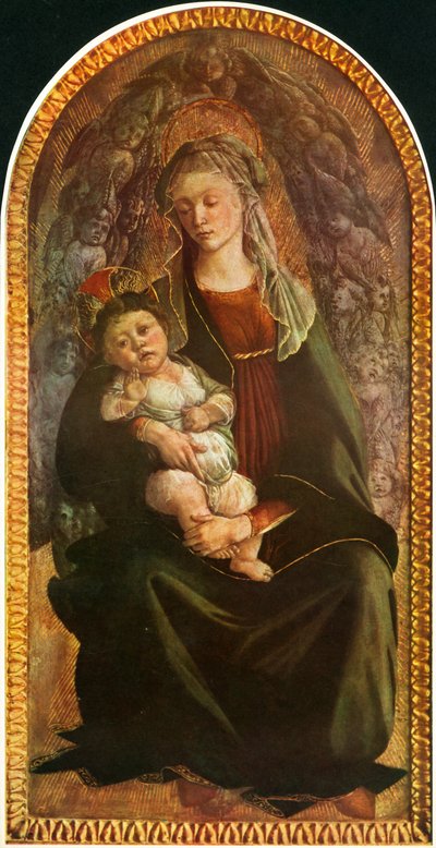 Madonna en gloria con serafines, c. 1469-1470, 1937 de Sandro Botticelli