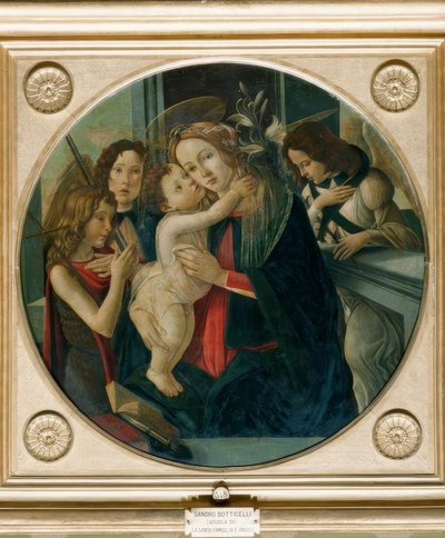 María con el niño, el joven Juan y dos ángeles de Sandro Botticelli