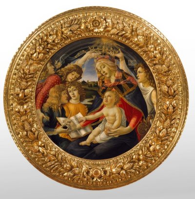 María con niño y cinco ángeles de Sandro Botticelli