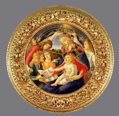 María con niño y cinco ángeles de Sandro Botticelli