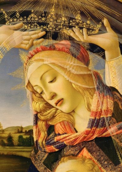 María con niño y cinco ángeles de Sandro Botticelli