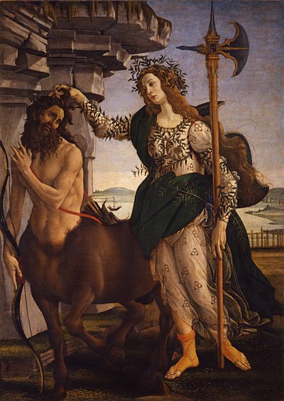 Palas Atenea y el Centauro, 1482 de Sandro Botticelli