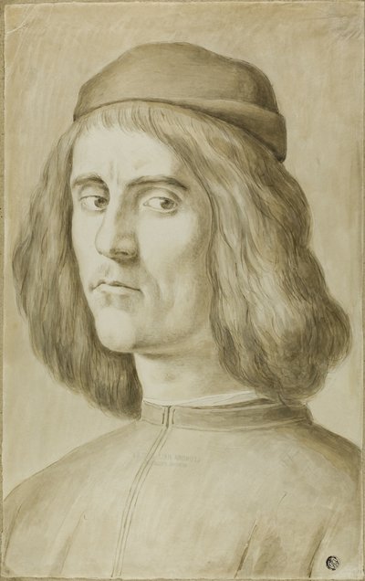 Busto de retrato de un joven de Sandro Botticelli