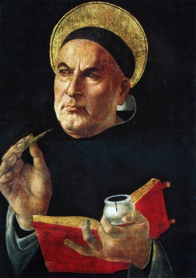 Santo Tomás de Aquino de Sandro Botticelli