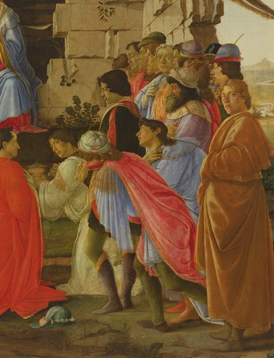 La Adoración de los Magos (detalle) de Sandro Botticelli