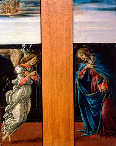 La Virgen Anunciada y el Arcángel Gabriel, 1490 de Sandro Botticelli